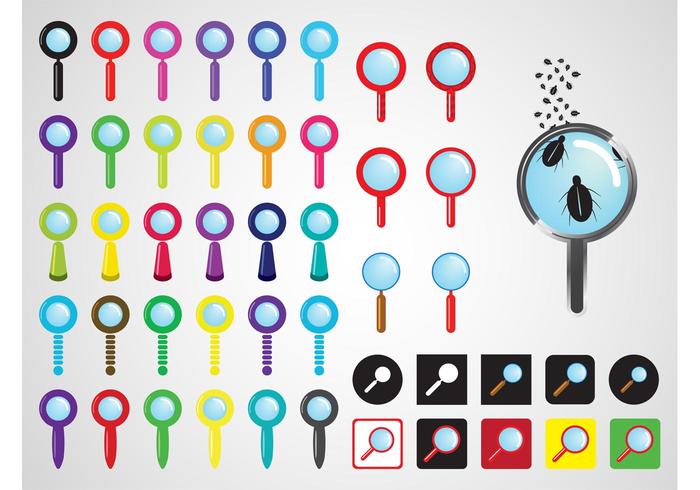 Magnifying Glasses Vectors Magnifying Glasses Vectors