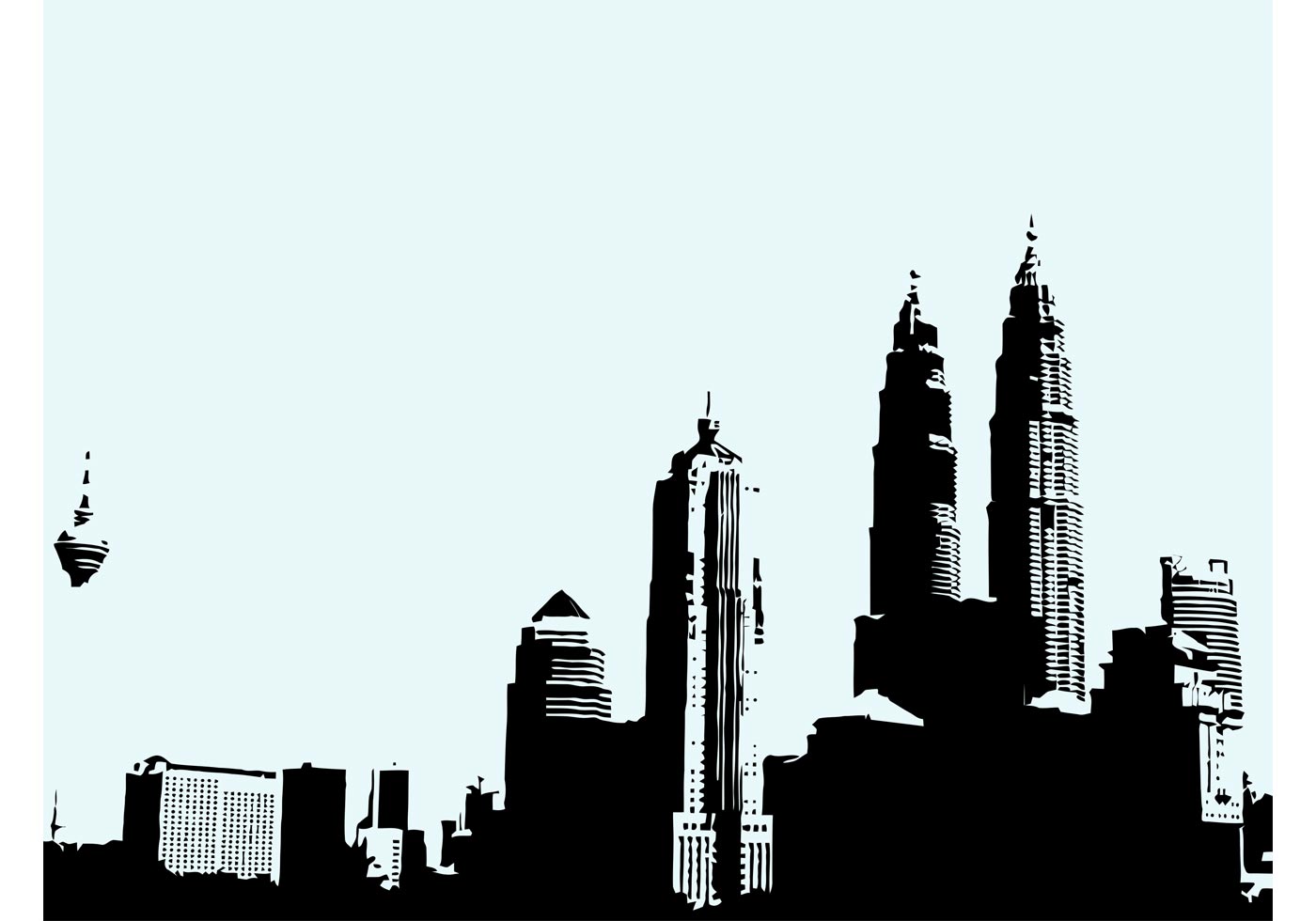 Kuala Lumpur Skyline Download Free Vector Art Stock 