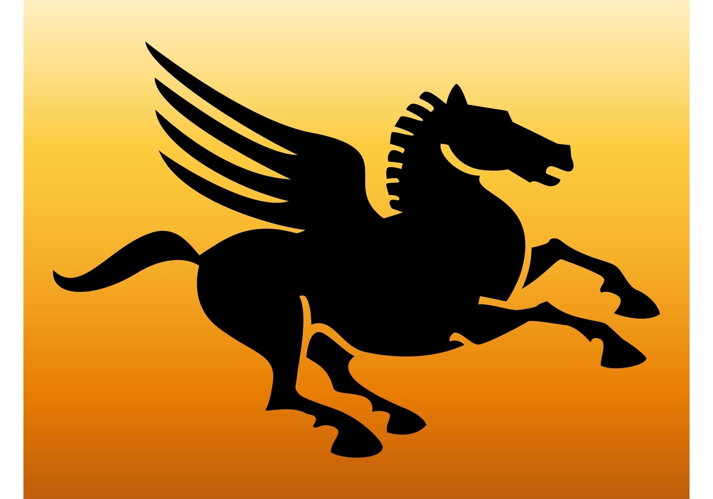 Download Flying Horse - Download Free Vector Art, Stock Graphics & Images