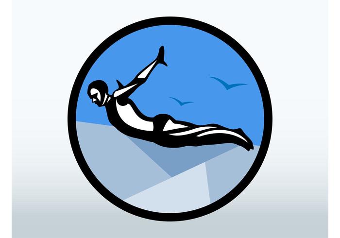 Cliff Diving Logo vector