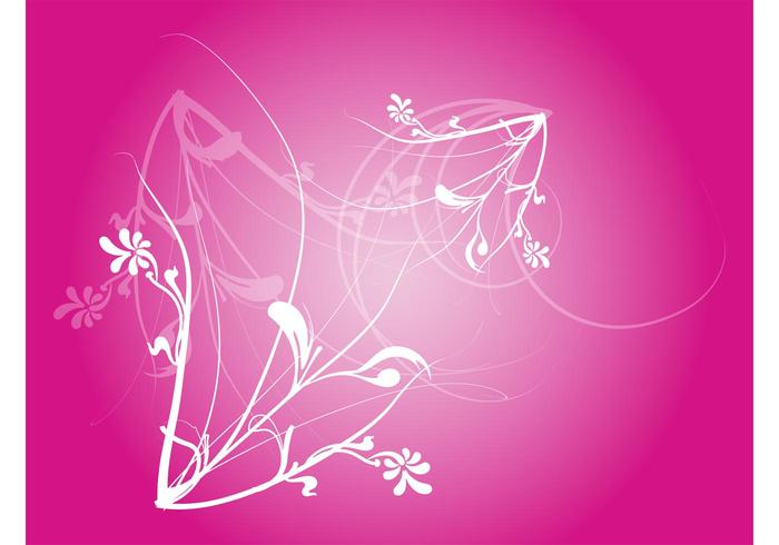 Pink Floral Vector Pink Floral Vector