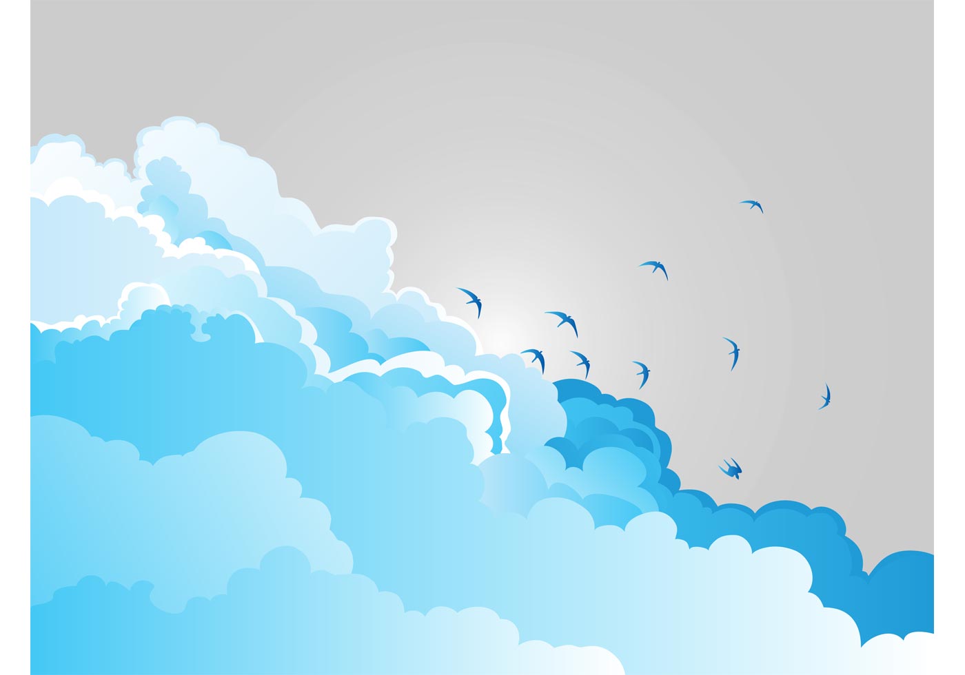 Clouds And Birds Download Free Vector Art, Stock