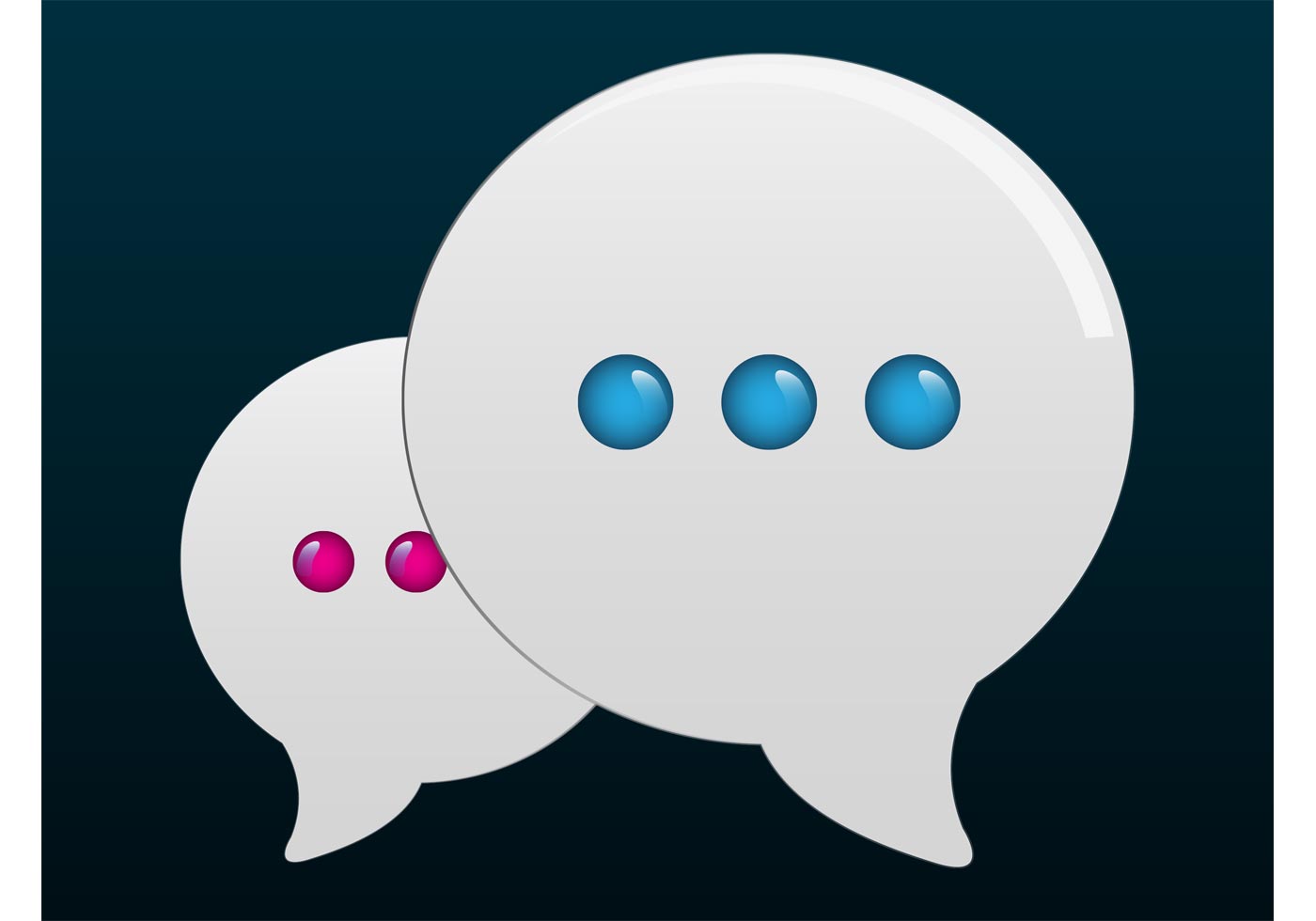 значок диалога. значок чата в круге. иконки синие. иконка кружок с вынесенным увеличением. значок текста в круге.