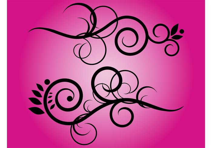 Floral Swirls Vector Floral Swirls Vector