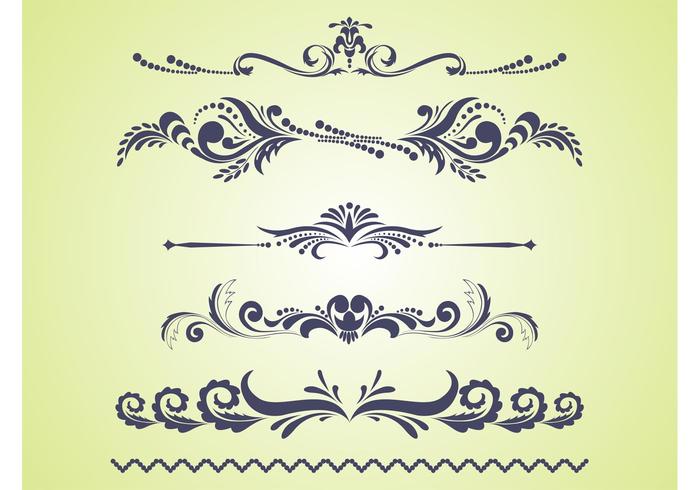 Swirling Floral Vectors Swirling Floral Vectors