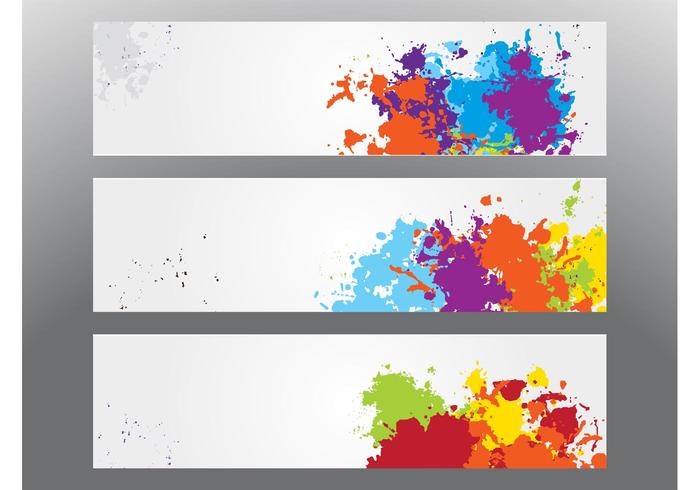 Colorful Splatter Banners Colorful Splatter Banners
