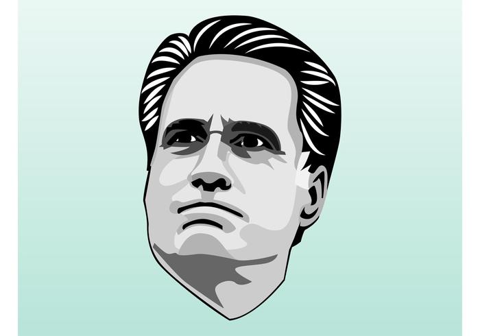 Retrato de Mitt Romney vector