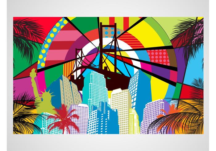 Pop Art City Vector Pop Art City Vector