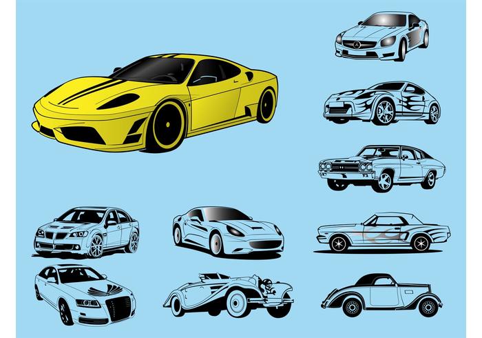 Ilustraciones del coche vector