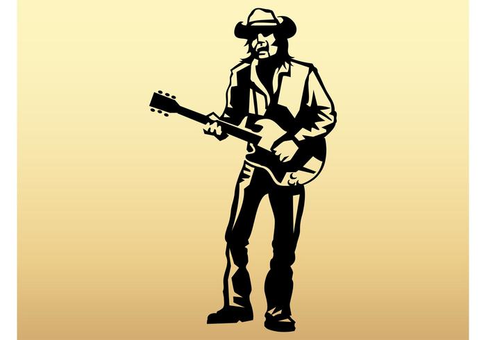 Playing Guitar Vector Playing Guitar Vector
