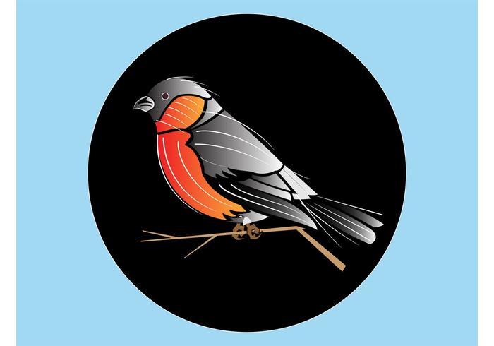 Bird Badge Vector