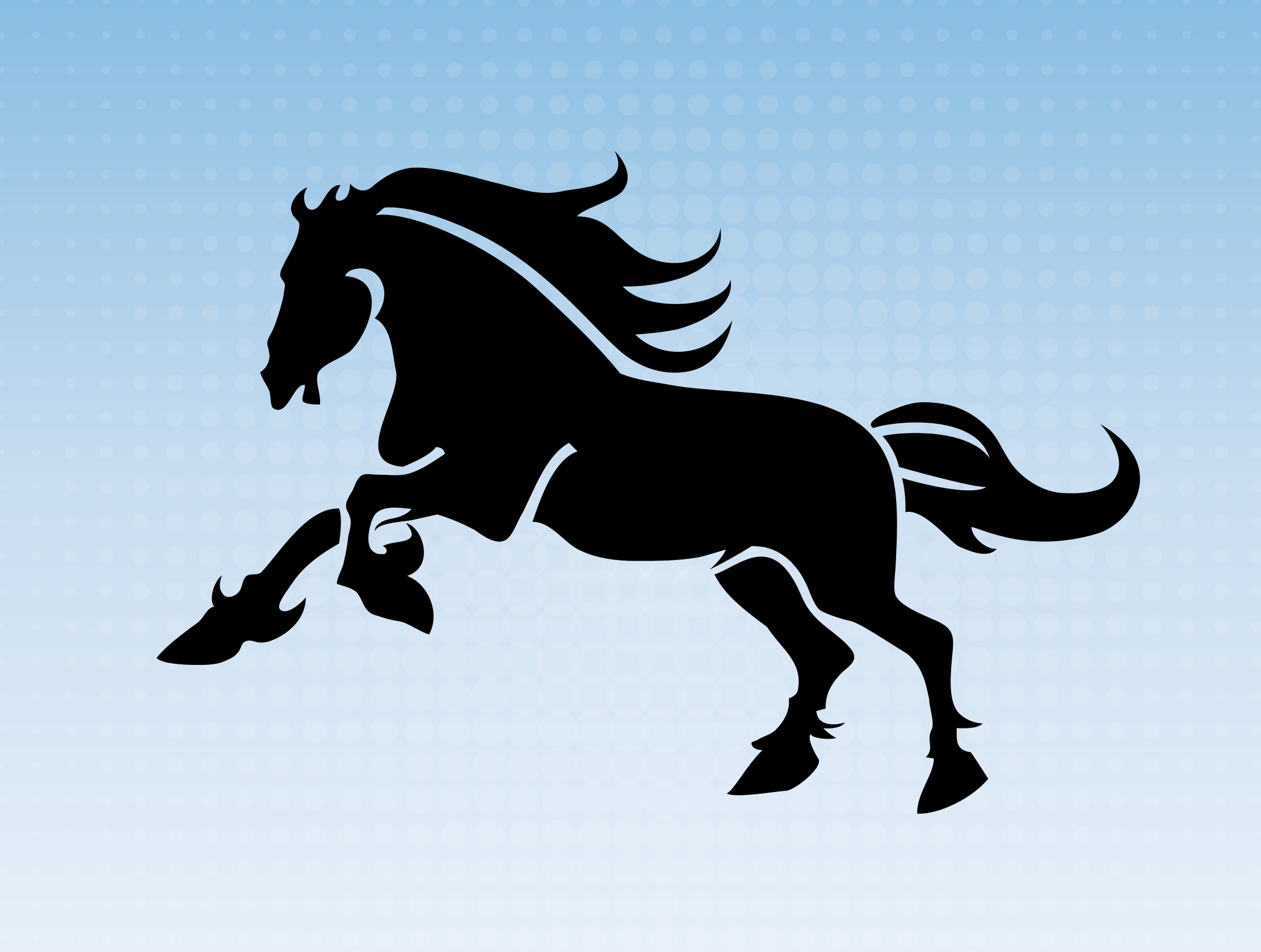 Running Horse Silhouette - Download Free Vector Art, Stock Graphics