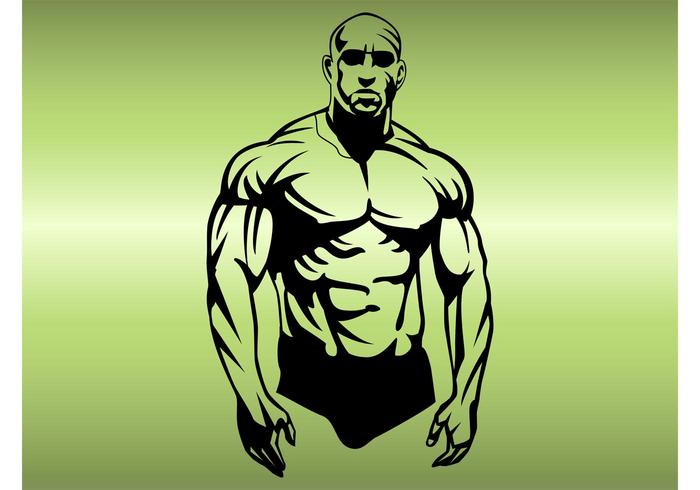 Muscular Man Vector Muscular Man Vector