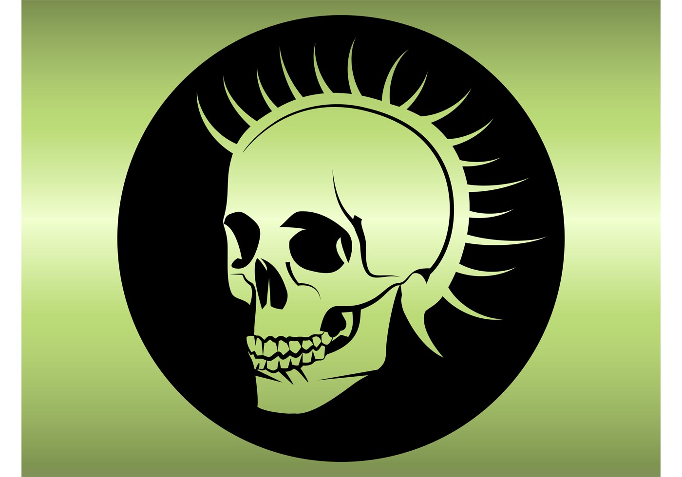 Punk Head Skull - Download Free Vector Art, Stock Graphics 