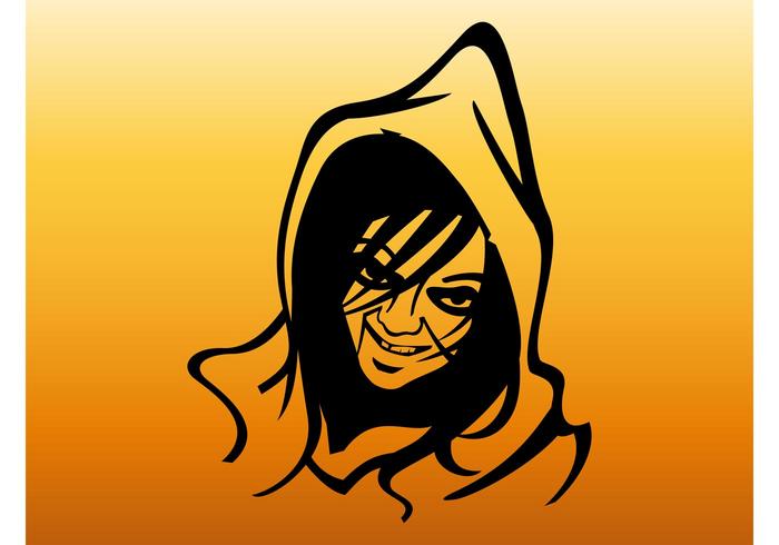Creepy Girl Vector Creepy Girl Vector