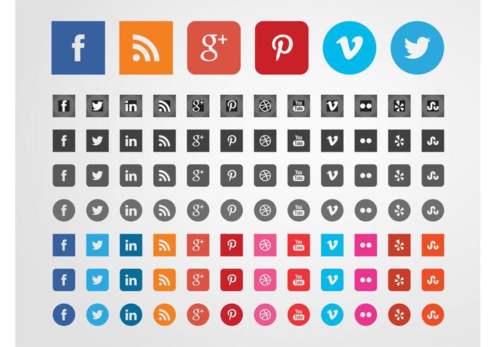 Social Websites Icons vector