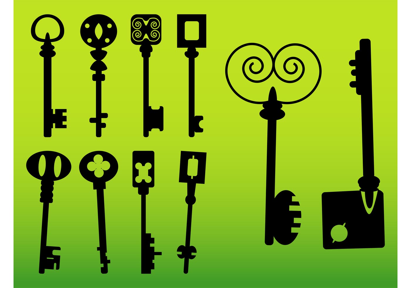 Download Keys Silhouettes - Download Free Vector Art, Stock Graphics & Images