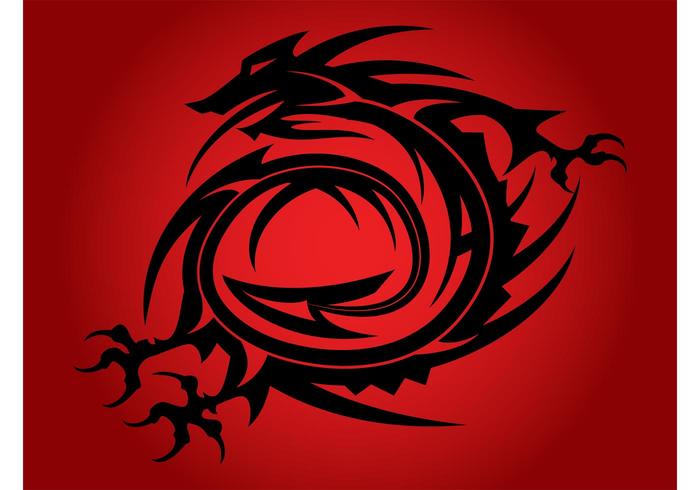 Dragon Tattoo Vector Dragon Tattoo Vector