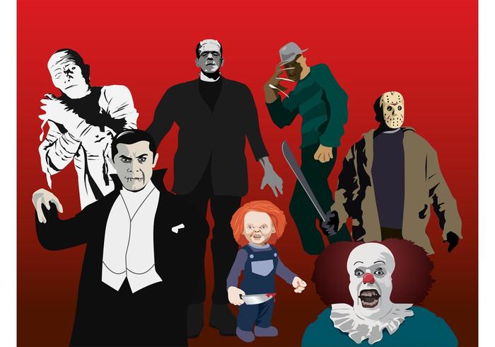 Personajes de terror vector