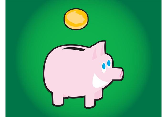 Piggy Bank Vector Piggy Bank Vector