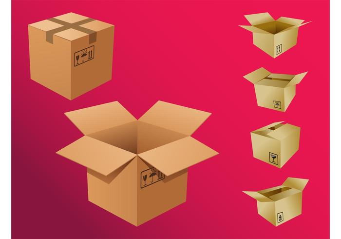Cardboard Boxes Vectors Cardboard Boxes Vectors