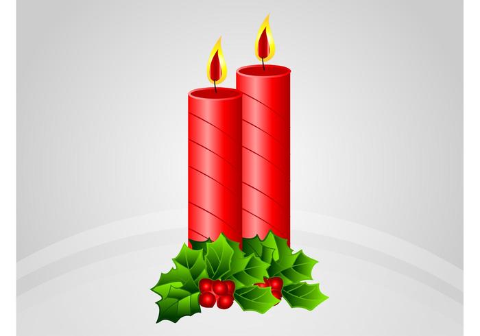 Christmas Candles Vector Christmas Candles Vector