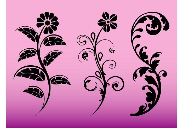 Download Floral Silhouettes - Download Free Vector Art, Stock ...