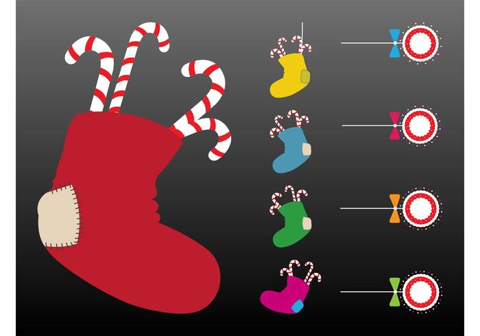 Christmas Stockings Vector Christmas Stockings Vector