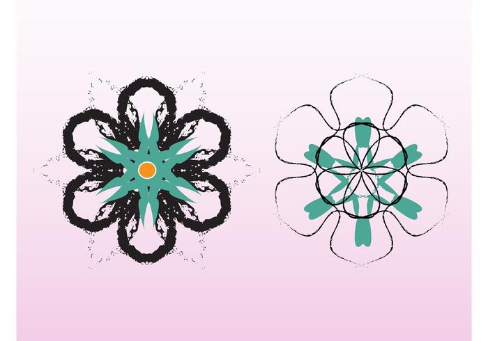 Grunge Flower Vectors Grunge Flower Vectors