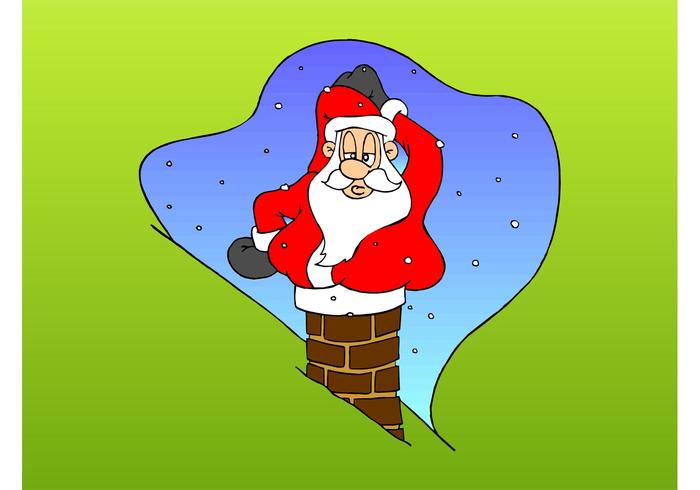 Santa In Chimney Santa In Chimney