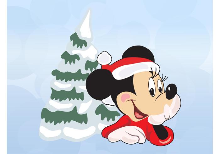 Minnie Mouse Christmas vector