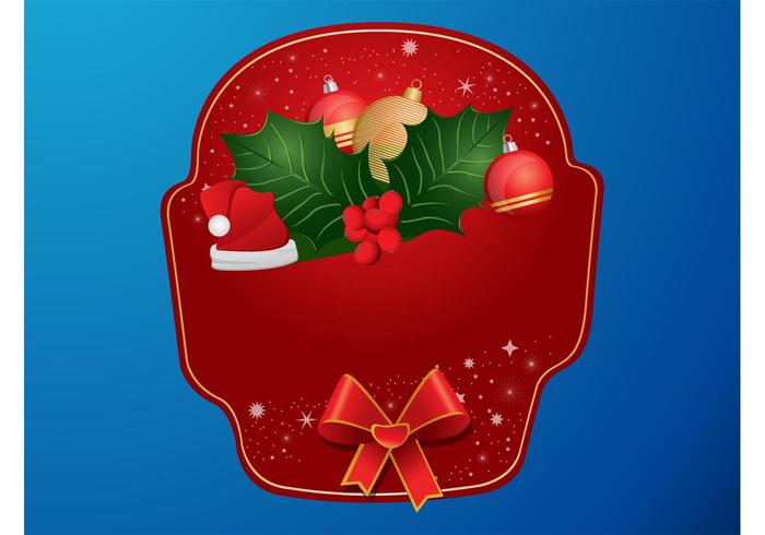 Christmas Label Vector