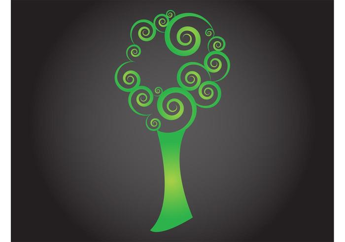 Swirling Tree Vector