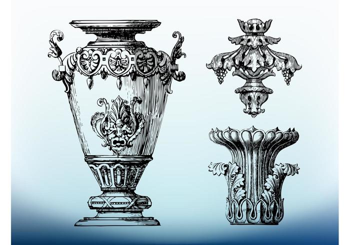 Antique Ornaments Vector Antique Ornaments Vector