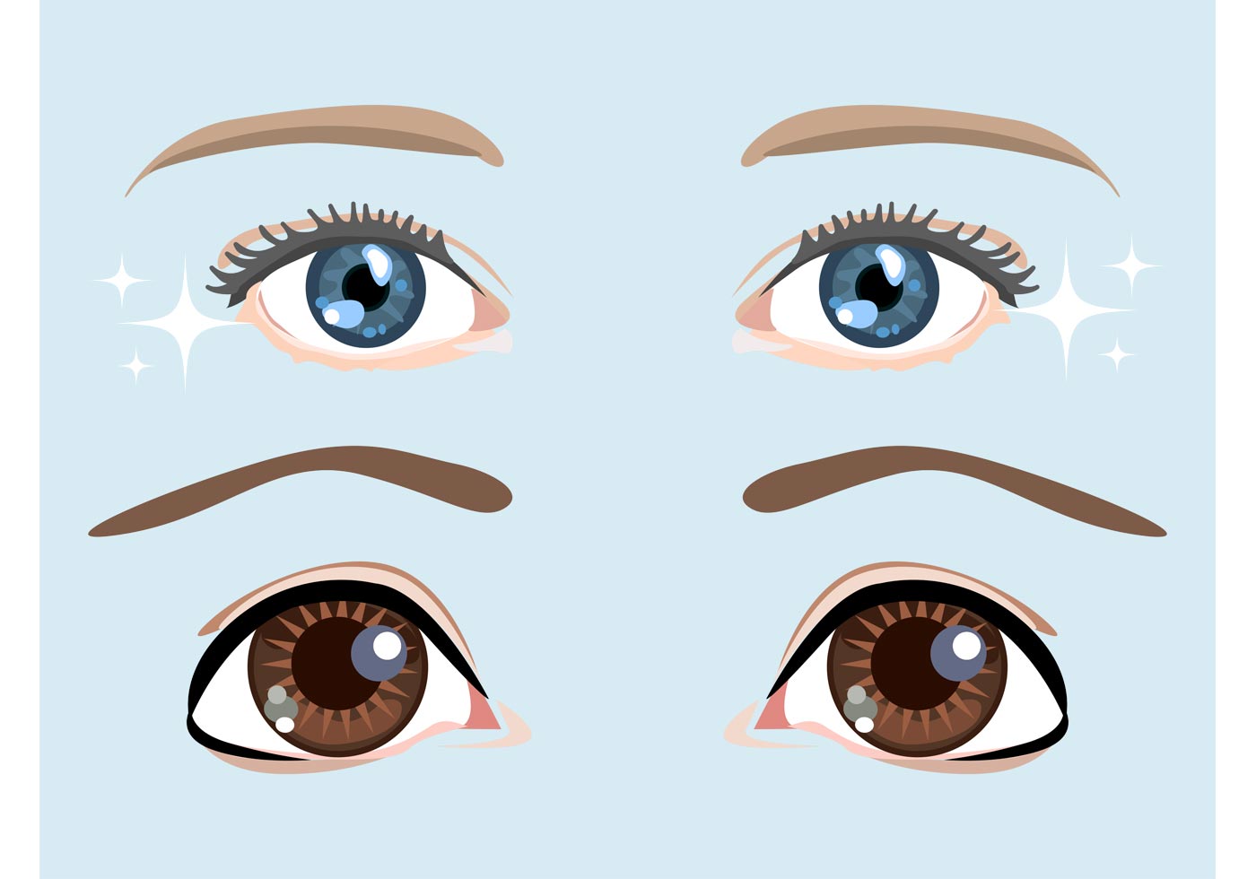 Download Cartoon Eyes Vector - Download Free Vector Art, Stock Graphics & Images