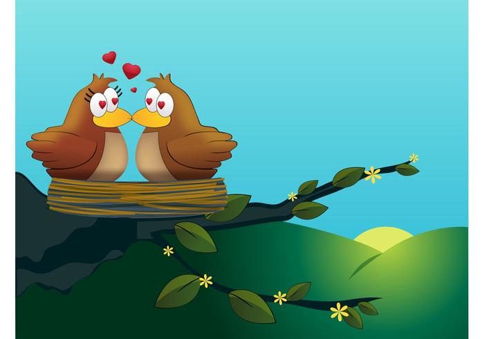 Love Birds Vector Love Birds Vector