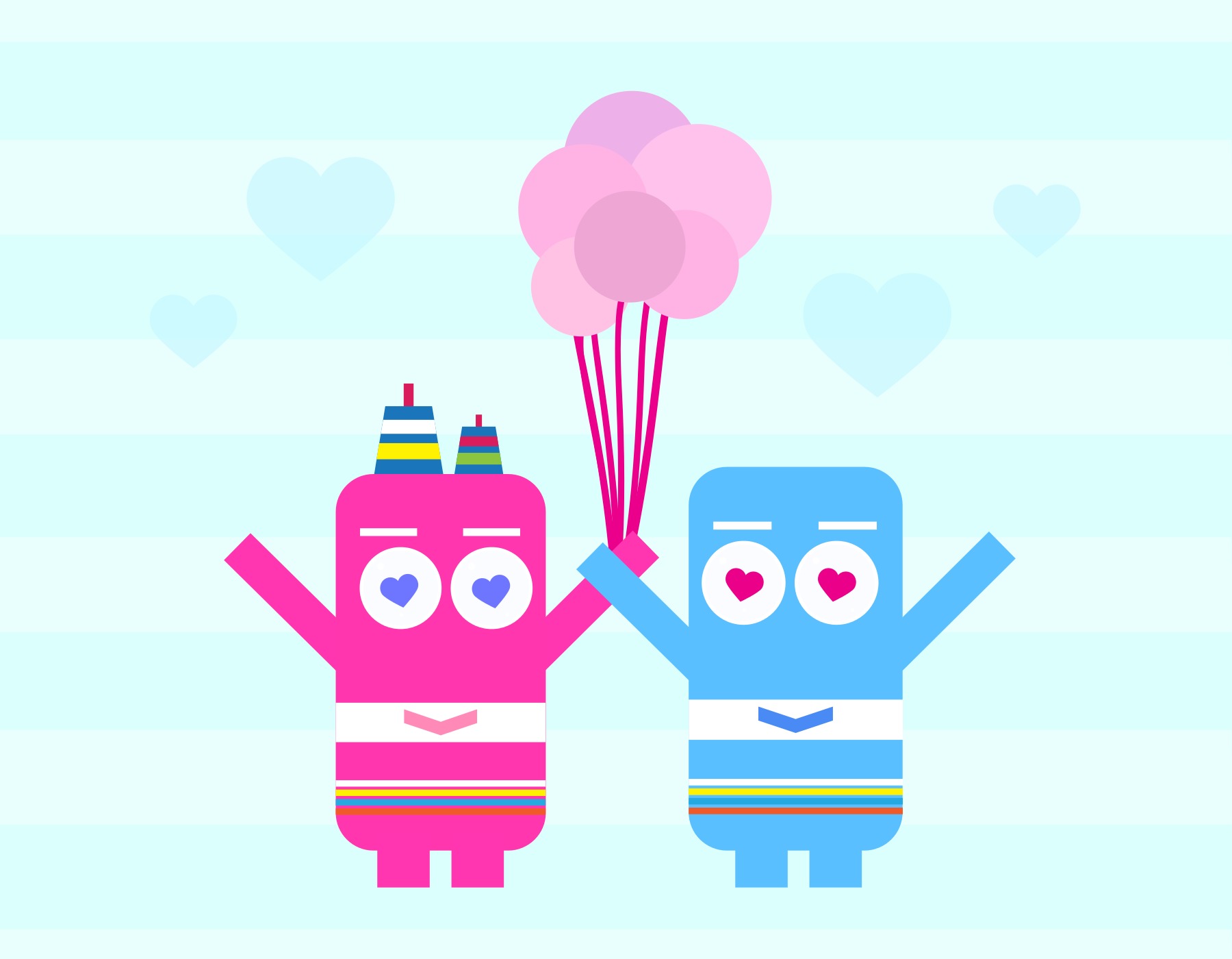 Robots In Love Download Free Vector Art, Stock Graphics & Images