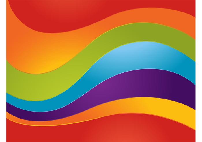 Curved Rainbow Vector Curved Rainbow Vector