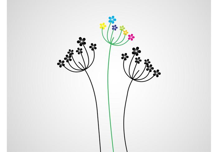Summer Flowers Vector Summer Flowers Vector