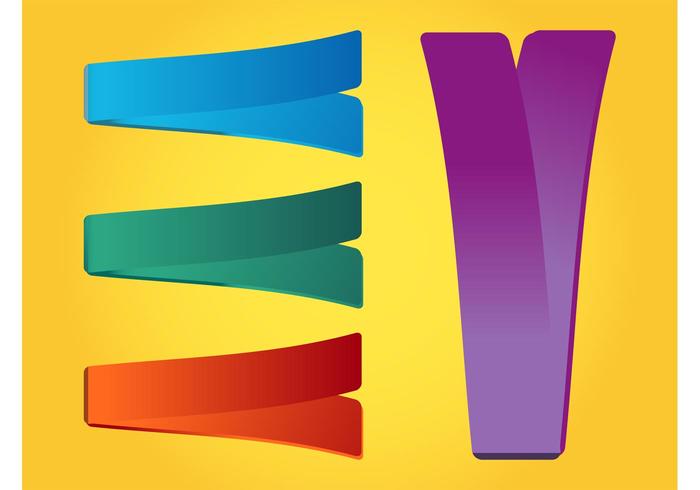 Folded Banners Vector Folded Banners Vector