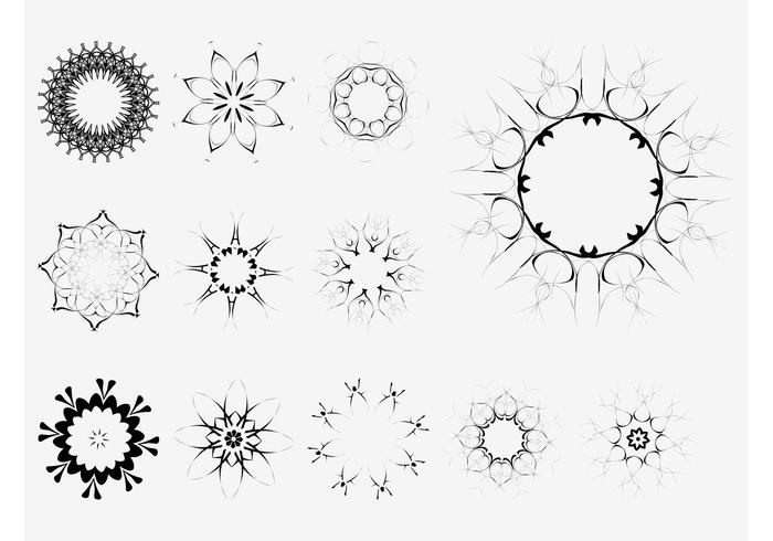 Floral Circles Vectors Floral Circles Vectors