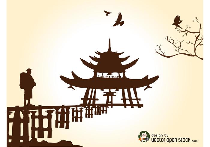 Eastern Landscape Vector Eastern Landscape Vector
