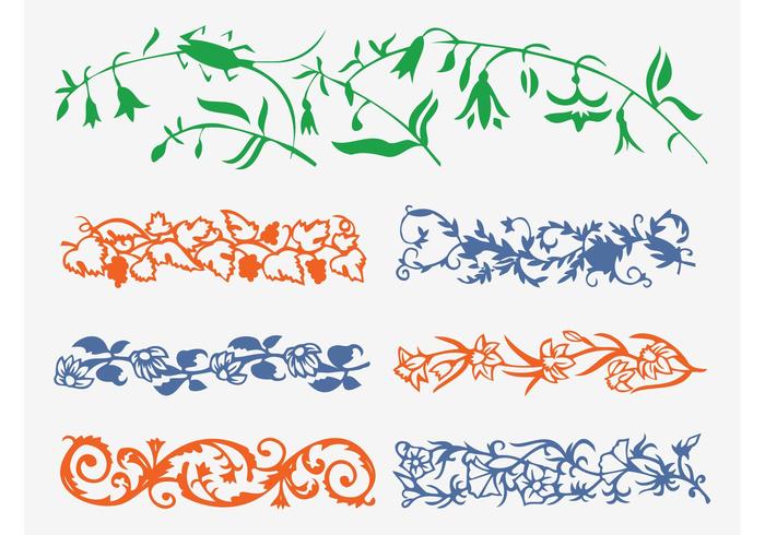 Floral Friezes Vector Floral Friezes Vector