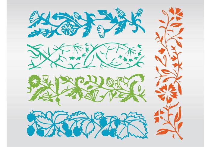 Floral Silhouettes Vectors Floral Silhouettes Vectors