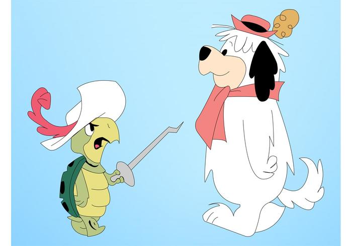 Cartoon Animals Fight vector