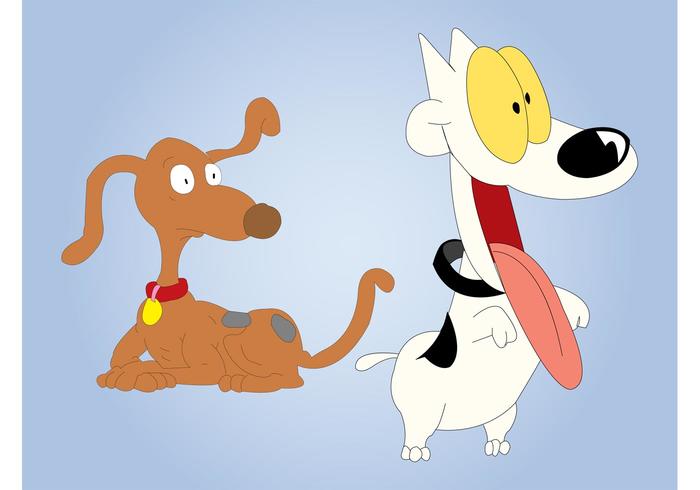 Cartoon Dogs Graphics vector