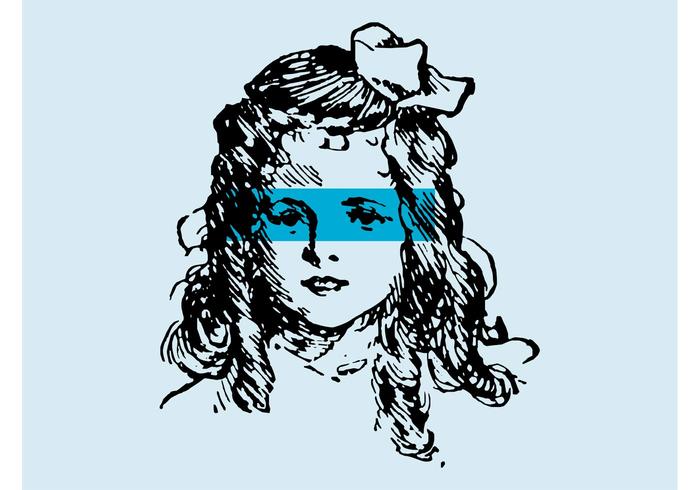 Retro Girl Vector Retro Girl Vector