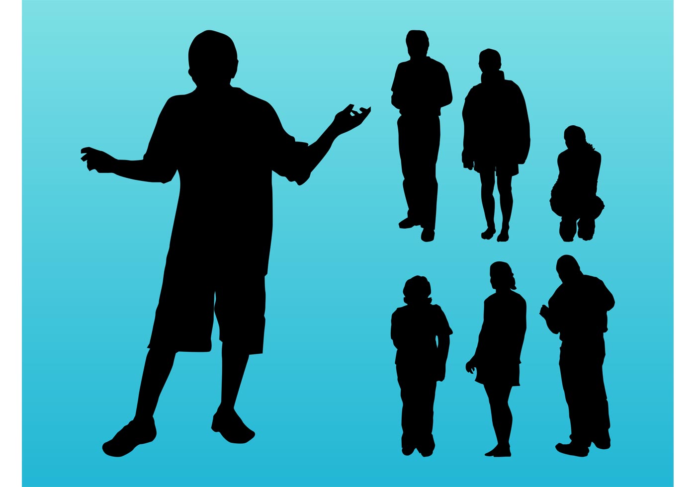  People  Silhouettes  Images Download Free Vector Art 