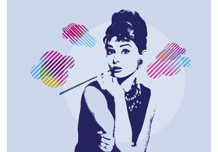 Audrey Hepburn vector