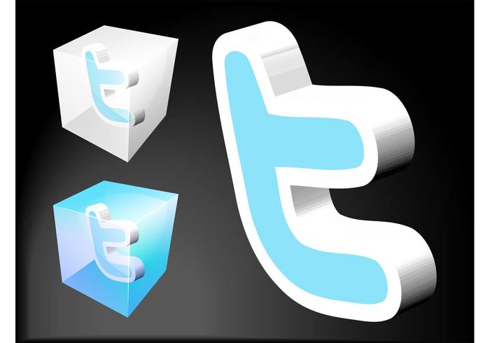 Iconos de Twitter vector